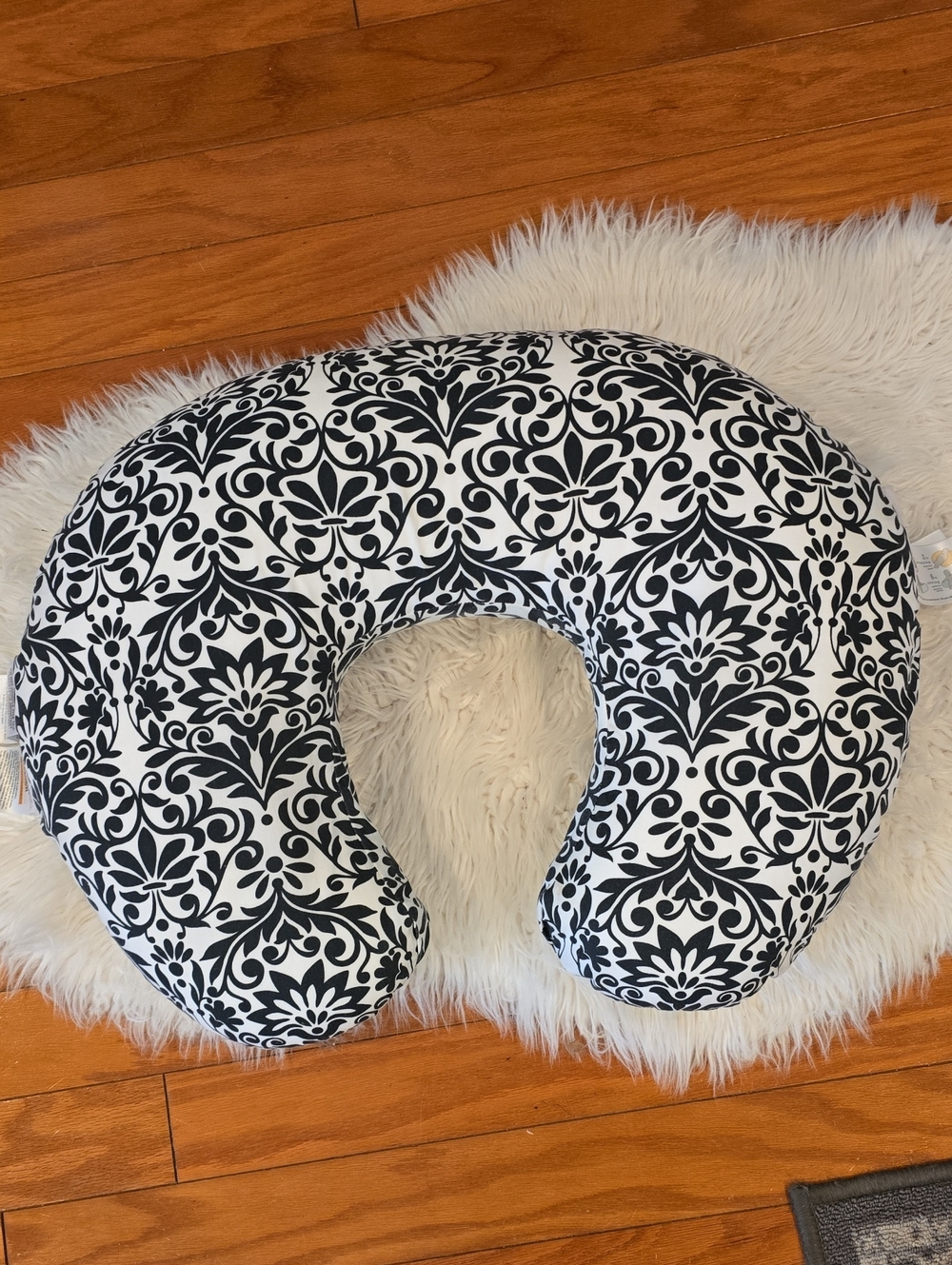 Boppy Black and White Damask Nursing Pillow